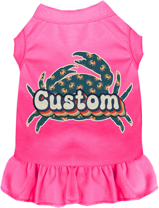 Custom Retro Crabs Pet Dress