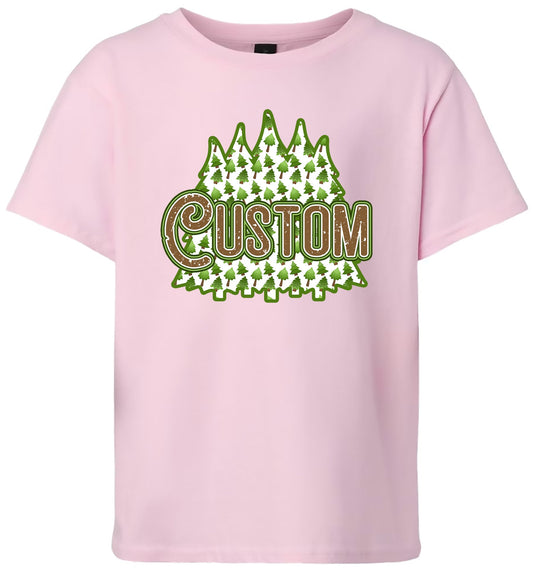 Custom Woodland Trees Children's Gildan Soft Shirt