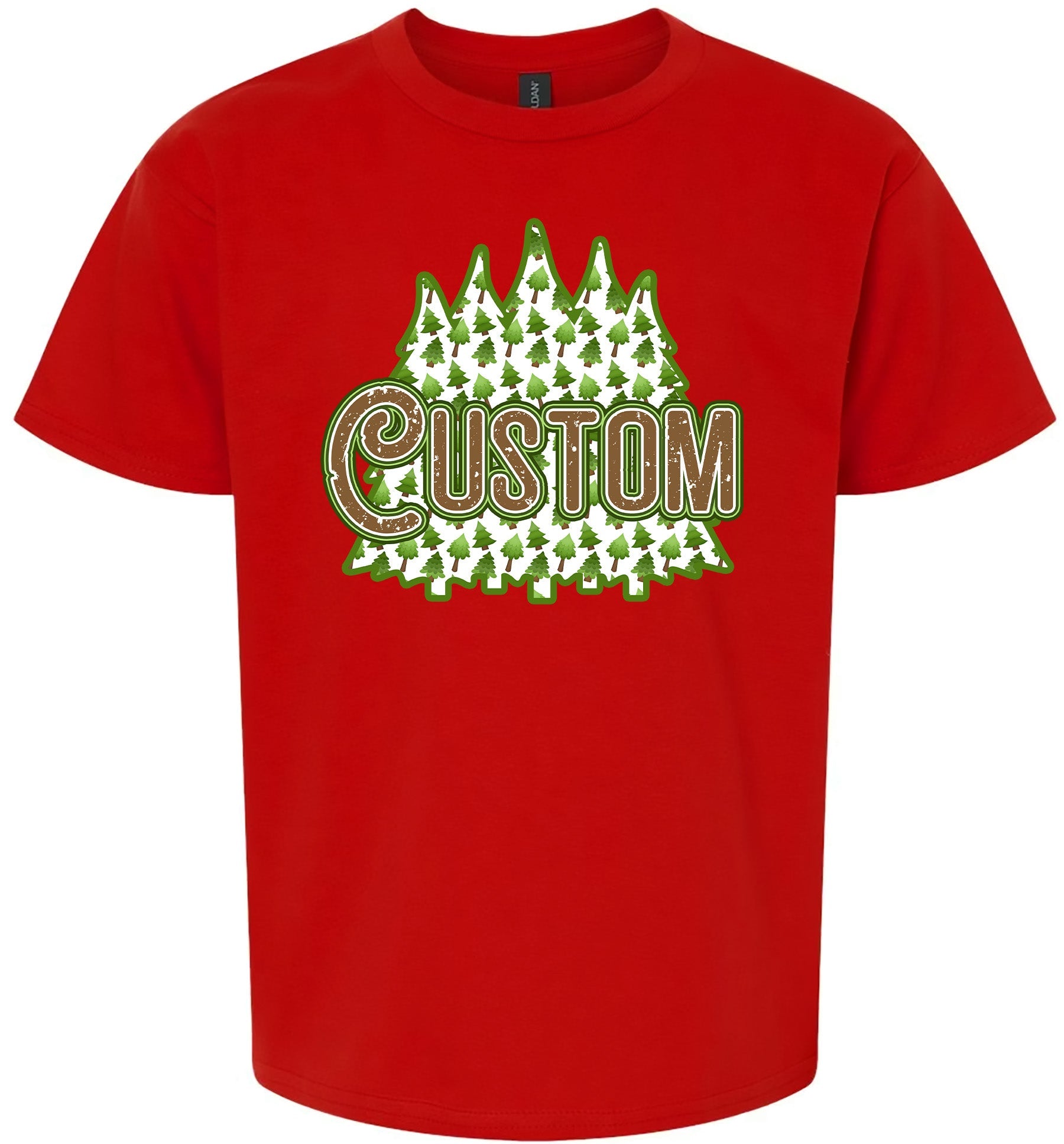 Custom Woodland Trees Children's Gildan Soft Shirt