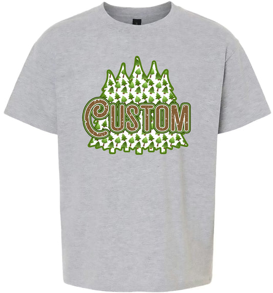 Custom Woodland Trees Children's Gildan Soft Shirt