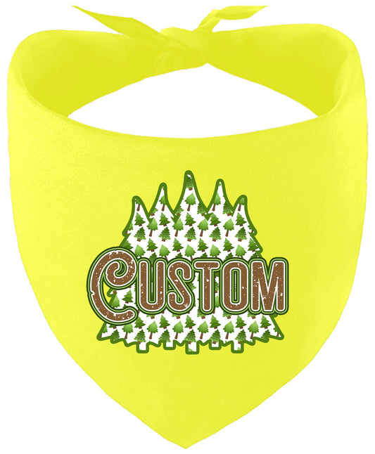 Custom Woodland Trees Pet Bandana
