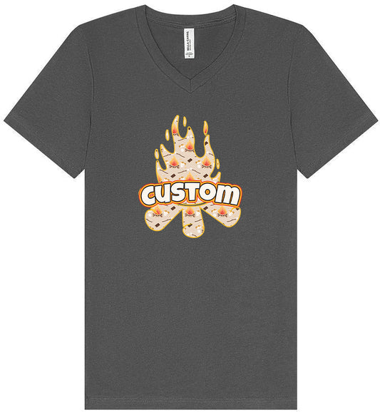 Custom Around the Campfire Unisex V-Neck Shirt