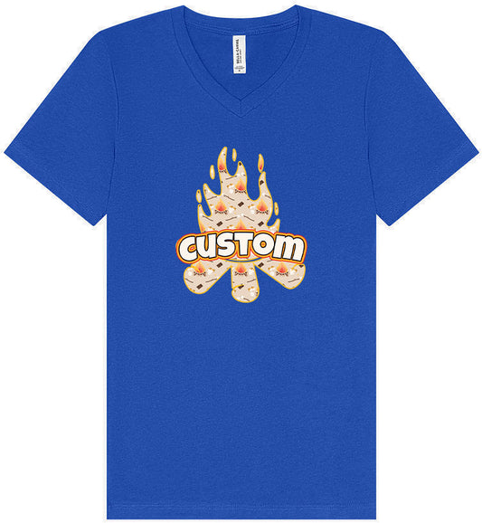 Custom Around the Campfire Unisex V-Neck Shirt