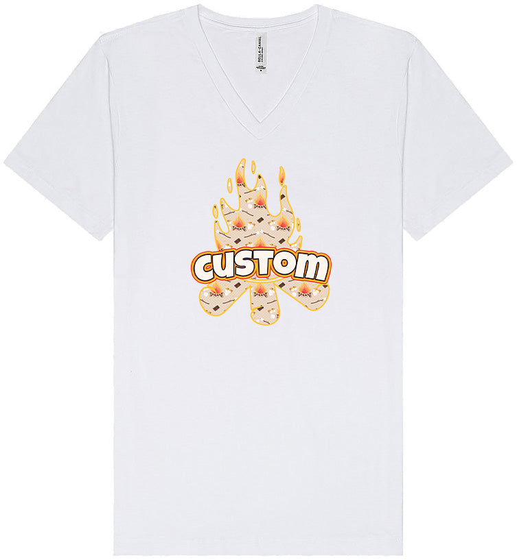 Custom Around the Campfire Unisex V-Neck Shirt