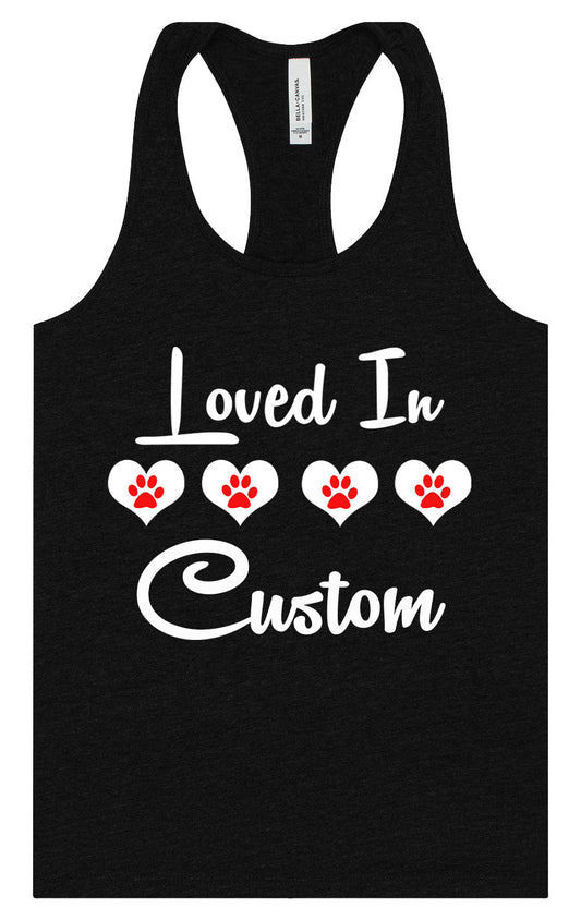 Custom Loved In Women's Racerback Tank