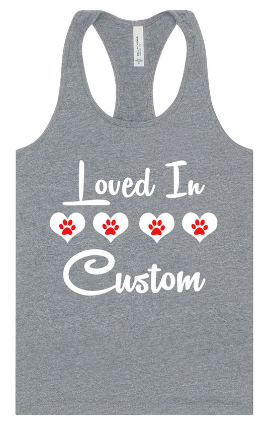 Custom Loved In Women's Racerback Tank
