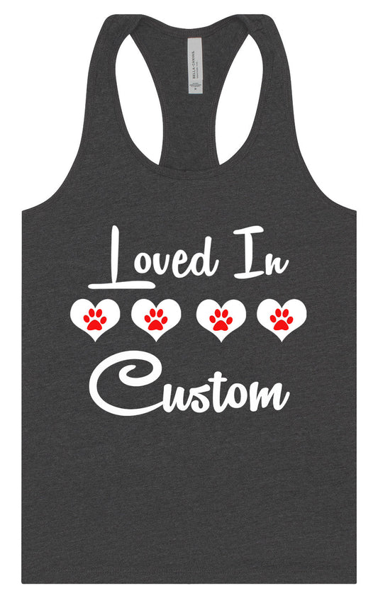 Custom Loved In Women's Racerback Tank