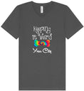 Load image into Gallery viewer, Custom Stay Weird in Unisex V-Neck Shirt
