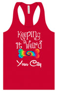 Load image into Gallery viewer, Custom Stay Weird in Women's Racerback Tank
