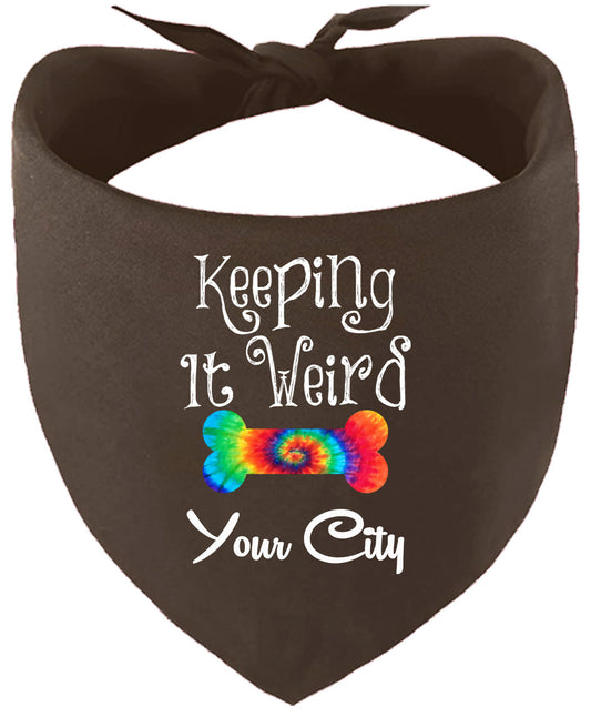 Custom Stay Weird in Pet Bandana