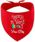 Load image into Gallery viewer, Custom Stay Weird in Pet Bandana
