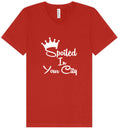 Load image into Gallery viewer, Custom Spoiled In Unisex V-Neck Shirt
