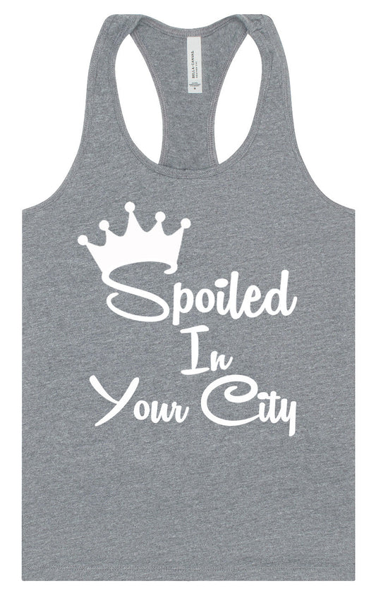 Custom Spoiled In Women's Racerback Tank