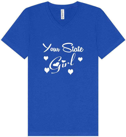 Custom Girl Unisex V-Neck Shirt