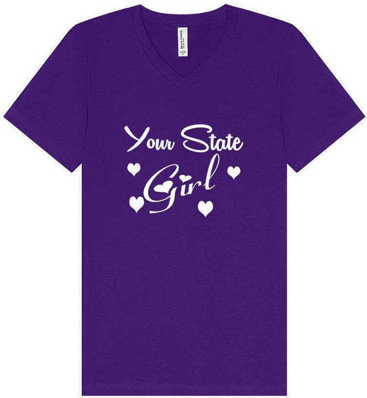 Custom Girl Unisex V-Neck Shirt