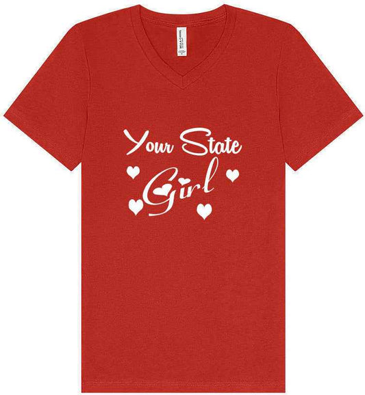 Custom Girl Unisex V-Neck Shirt