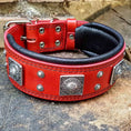 Load image into Gallery viewer, The "Eros" collar 2.5 inch wide RED
