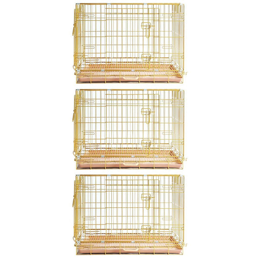 24-42" Collapsible Copper Gold Dog Crate GLD24-42