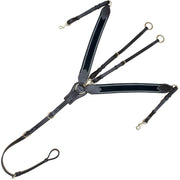 ExionPro Wide Elastic 3 Point Breastplate - Navy Blue Elastic with White Lines