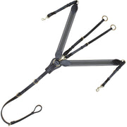 ExionPro Wide Elastic 3 Point Breastplate - Grey Elastic & White Lines 