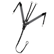 ExionPro Wide Elastic 3 Point Breastplate - Grey Elastic & White Lines