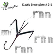 ExionPro Wide Elastic 3 Point Breastplate - Matching Elastic