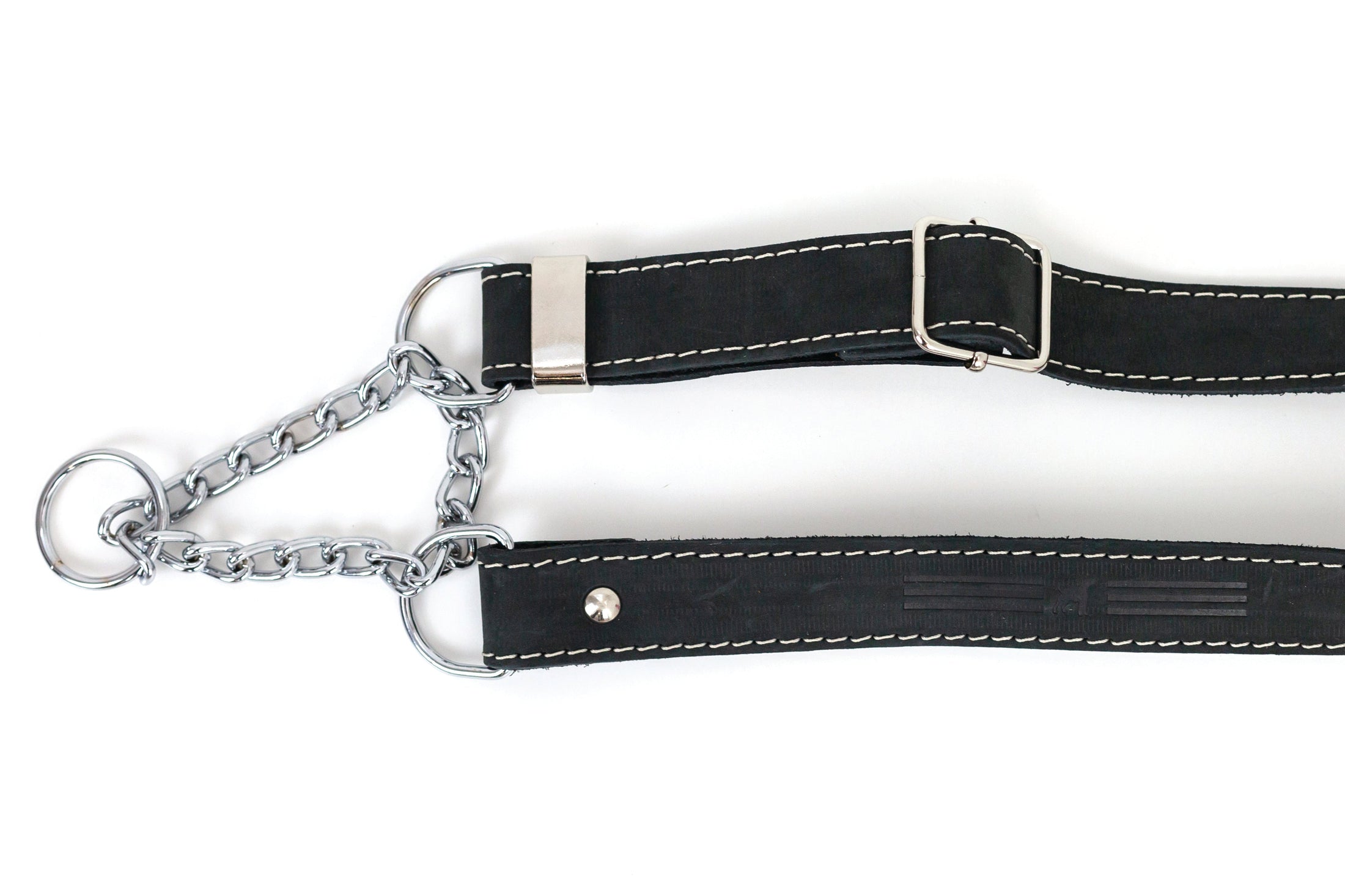 Martingale Midnight Black Leather Dog Collar - image 3