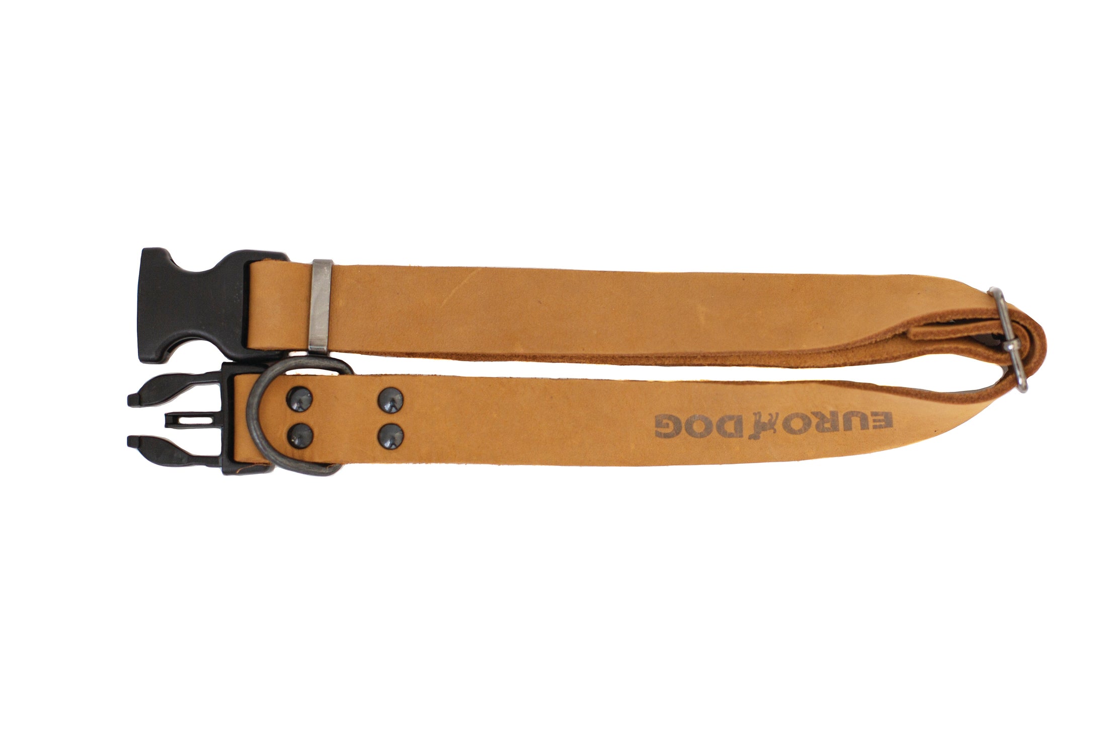 Sport Style Khaki Leather Dog Collar - image 3