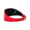 Load image into Gallery viewer, Red Orange Snake Wide Style Collar With Rhinestone Crab Accessory
