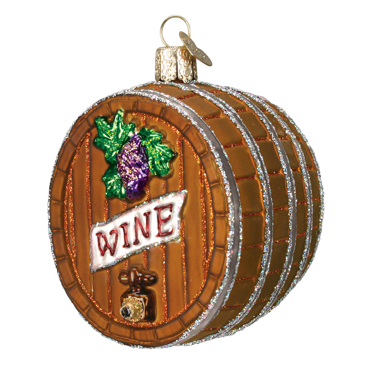 Wine Barrel Ornament - Southlake Paws