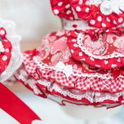 High quality handmade dog dresses strawberry princess 