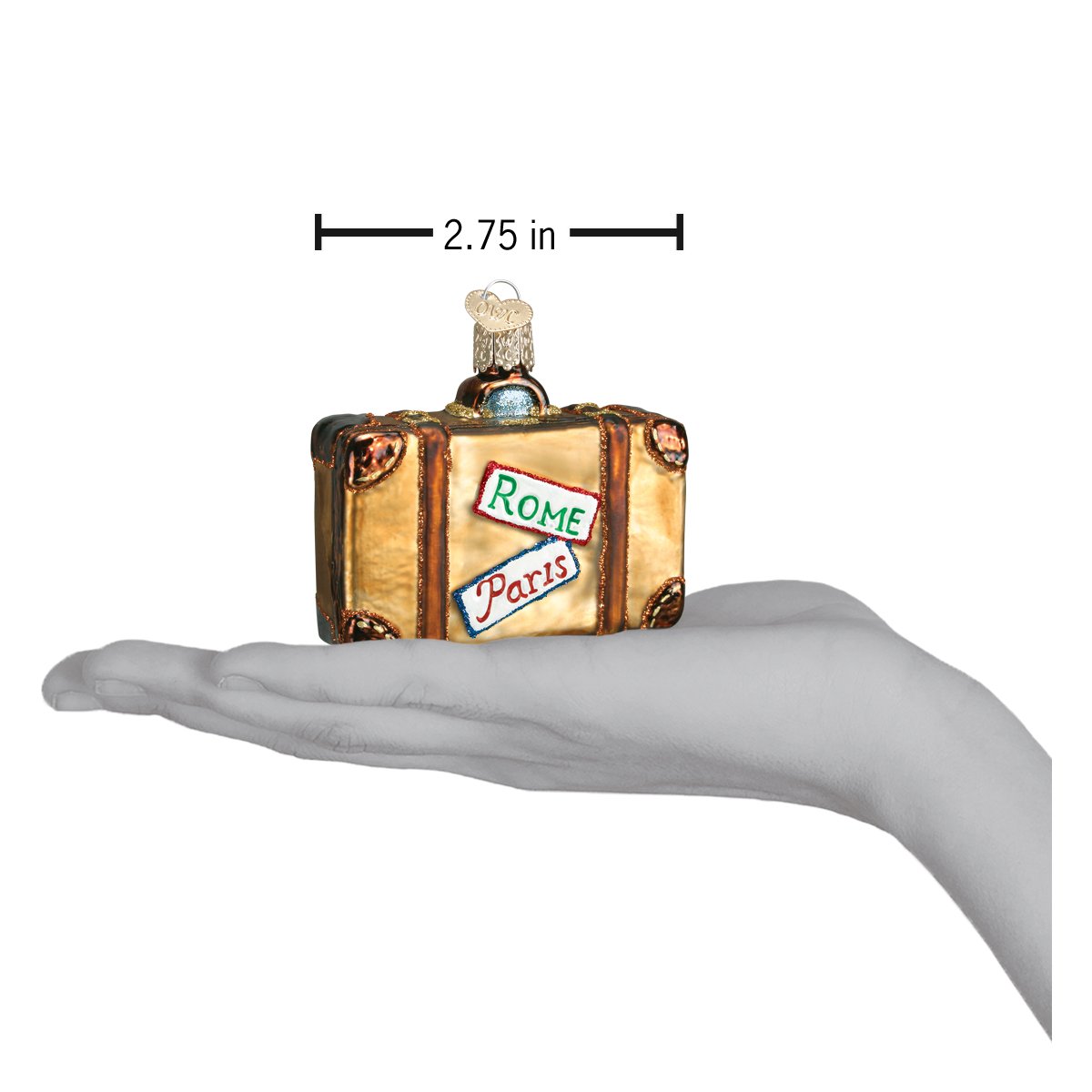 Suitcase Ornament - Southlake Paws