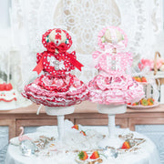 High quality handmade dog dresses strawberry princess 