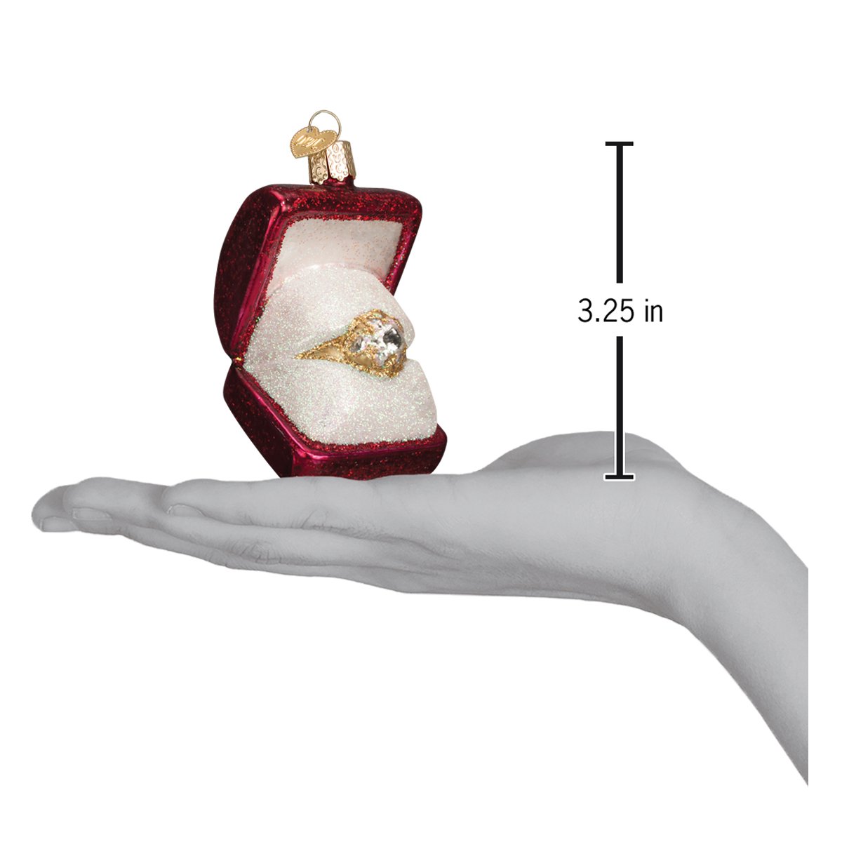 Ring In Box Ornament - Southlake Paws