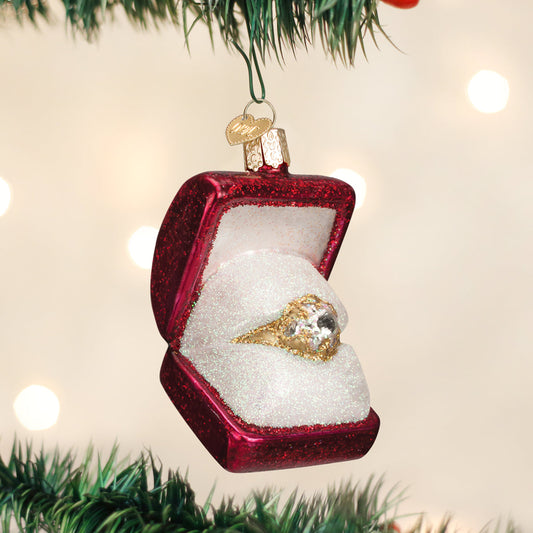 Ring In Box Ornament - Southlake Paws