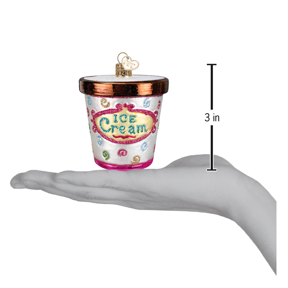 Ice Cream Carton Ornament - Southlake Paws