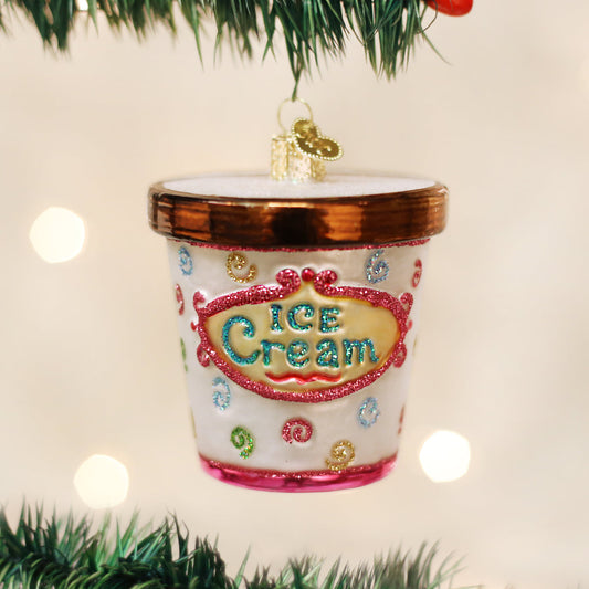 Ice Cream Carton Ornament - Southlake Paws