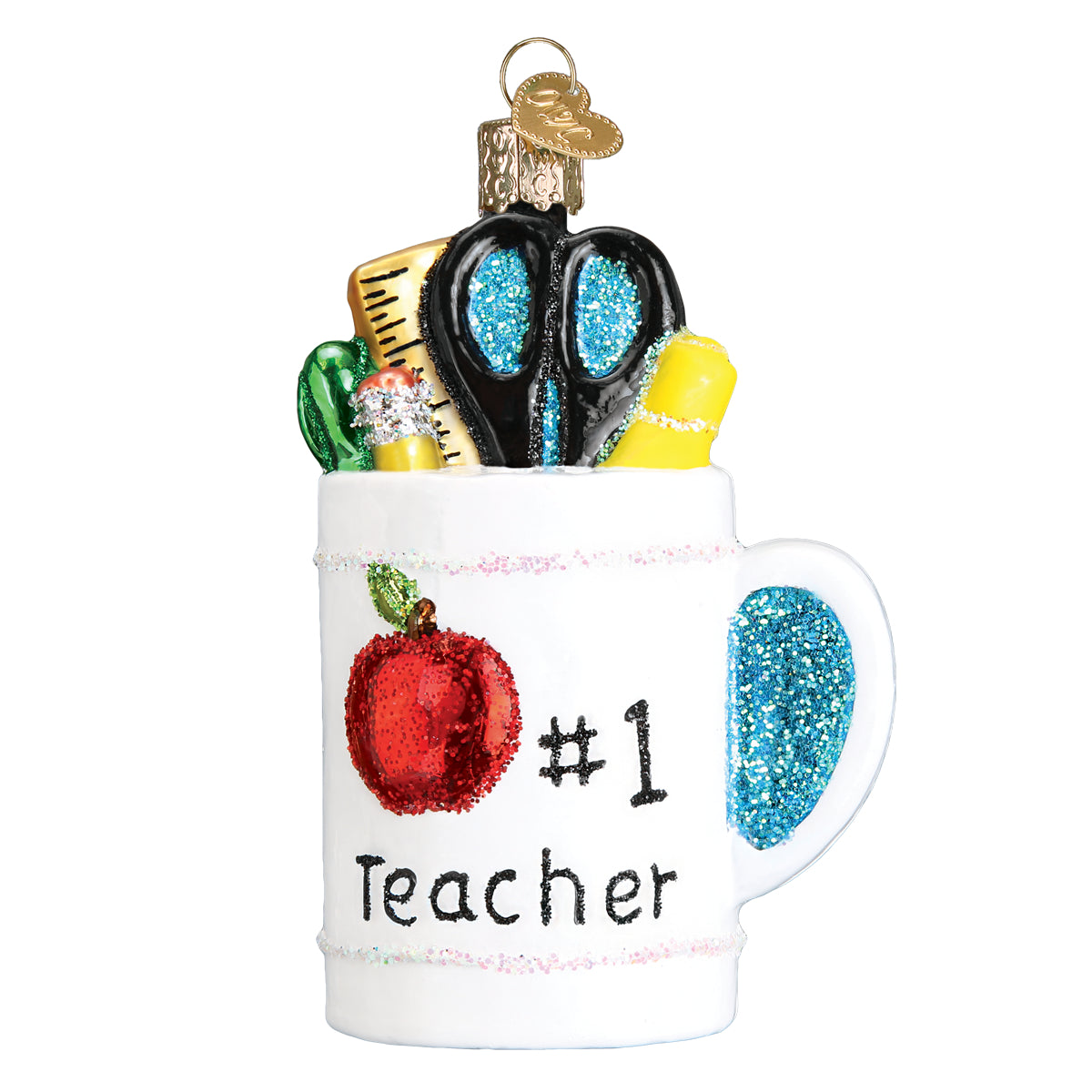 Best Teacher Mug Ornament - Southlake Paws