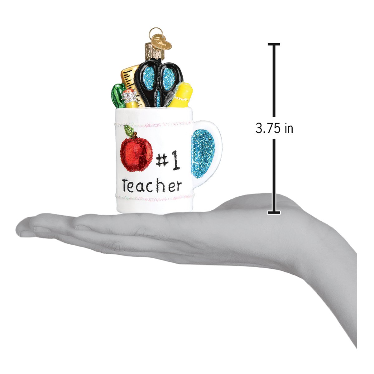 Best Teacher Mug Ornament - Southlake Paws
