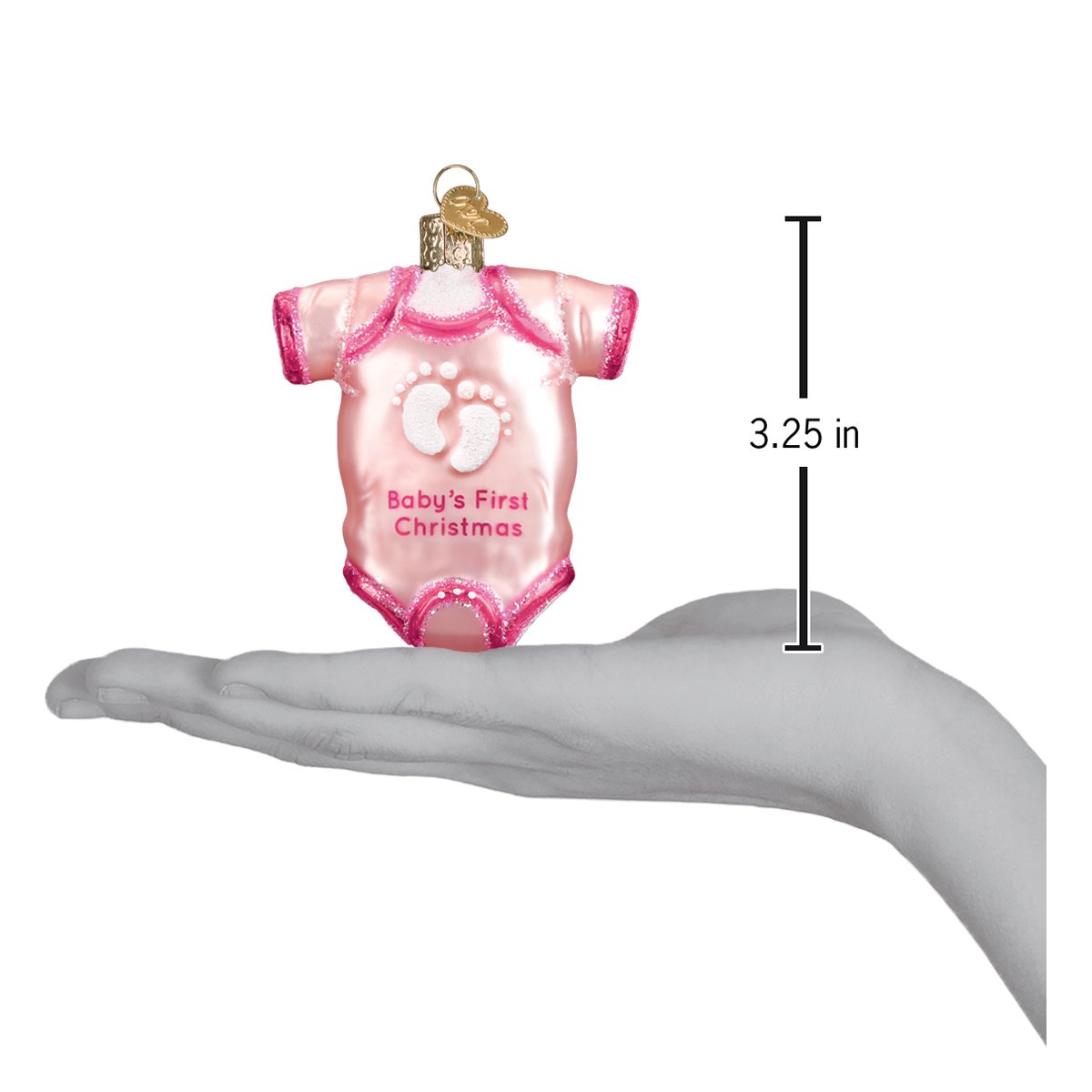 Pink Baby Onesie Ornament - Southlake Paws