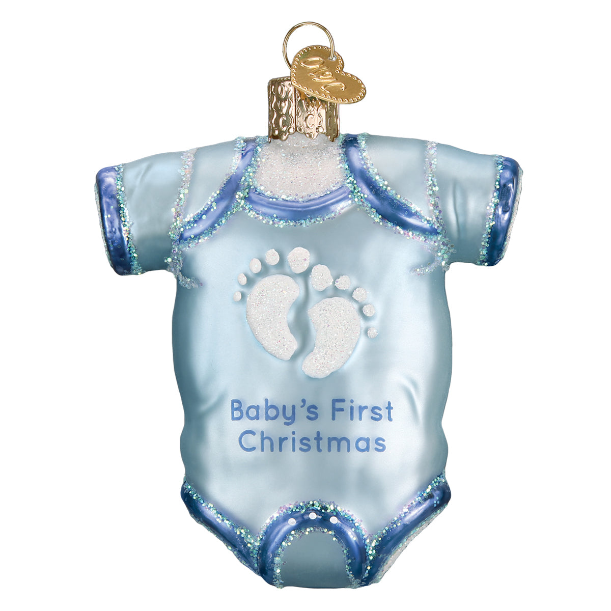 Blue Baby Onesie Ornament - Southlake Paws