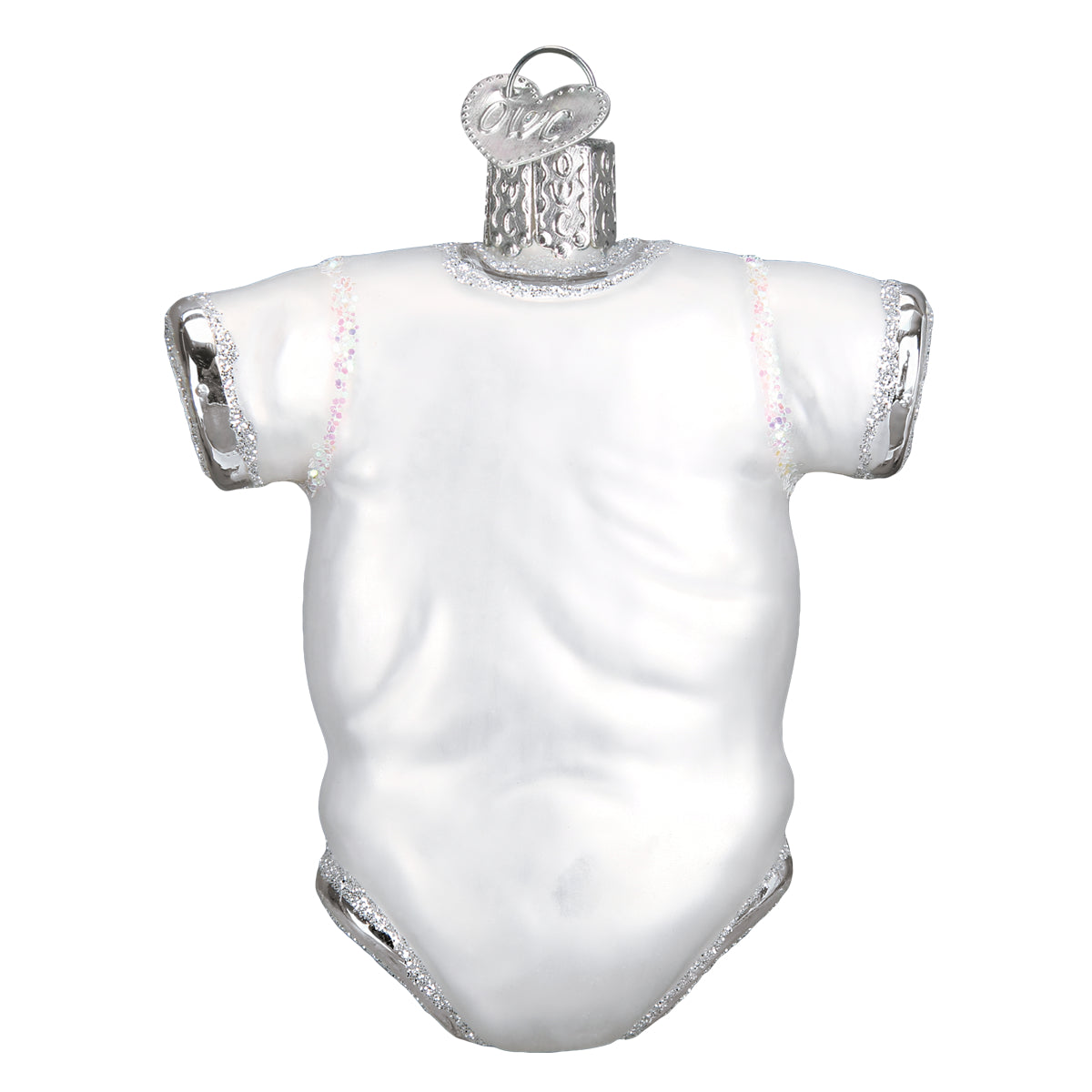 White Baby Onesie Ornament - Southlake Paws