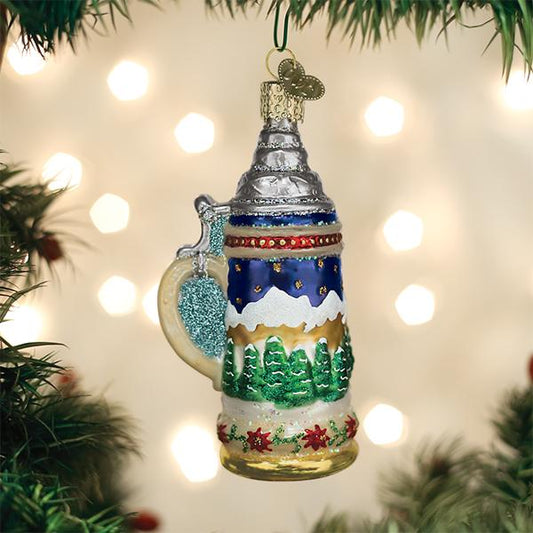 German Stein Ornament - Southlake Paws