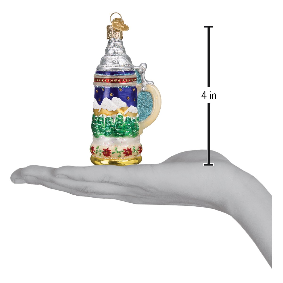 German Stein Ornament - Southlake Paws