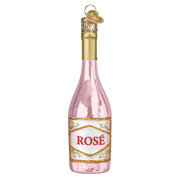 Rose Wine Ornament - Southlake Paws