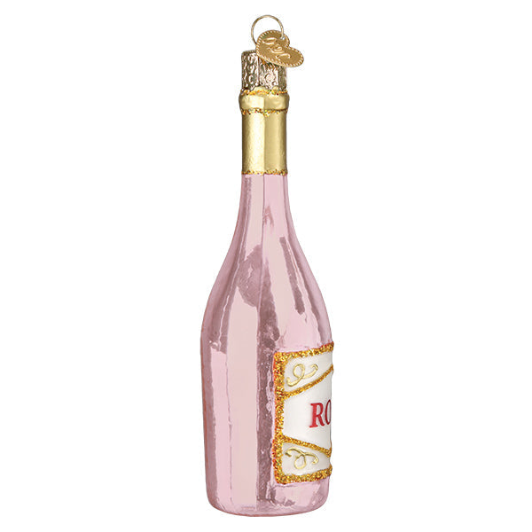 Rose Wine Ornament - Southlake Paws