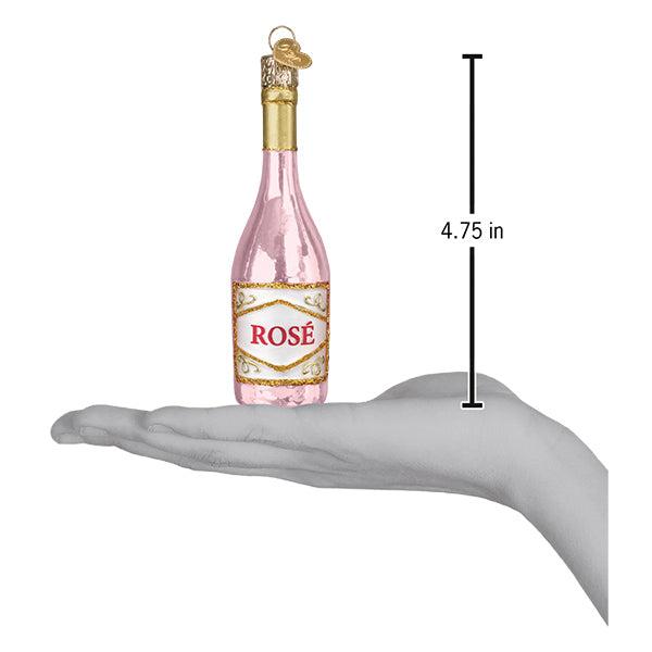 Rose Wine Ornament - Southlake Paws