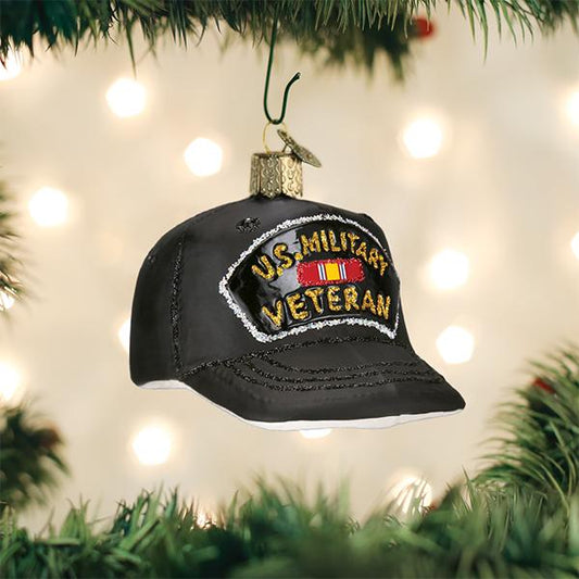 Veteran's Cap Ornament - Southlake Paws