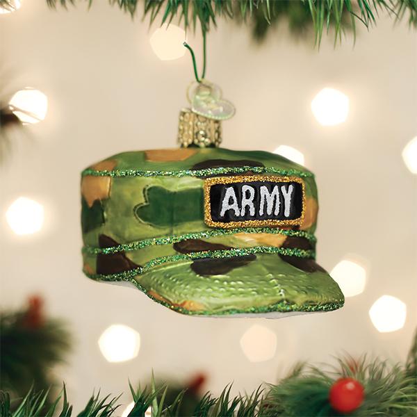 Army Cap Ornament - Southlake Paws