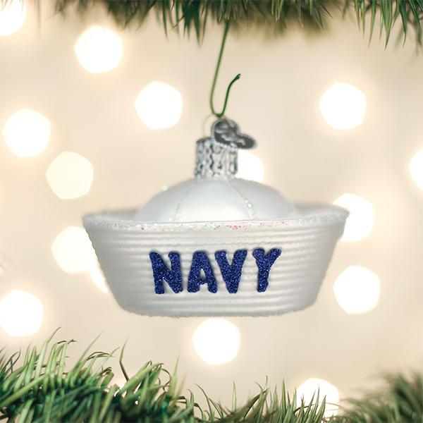 Navy Cap Ornament - Southlake Paws